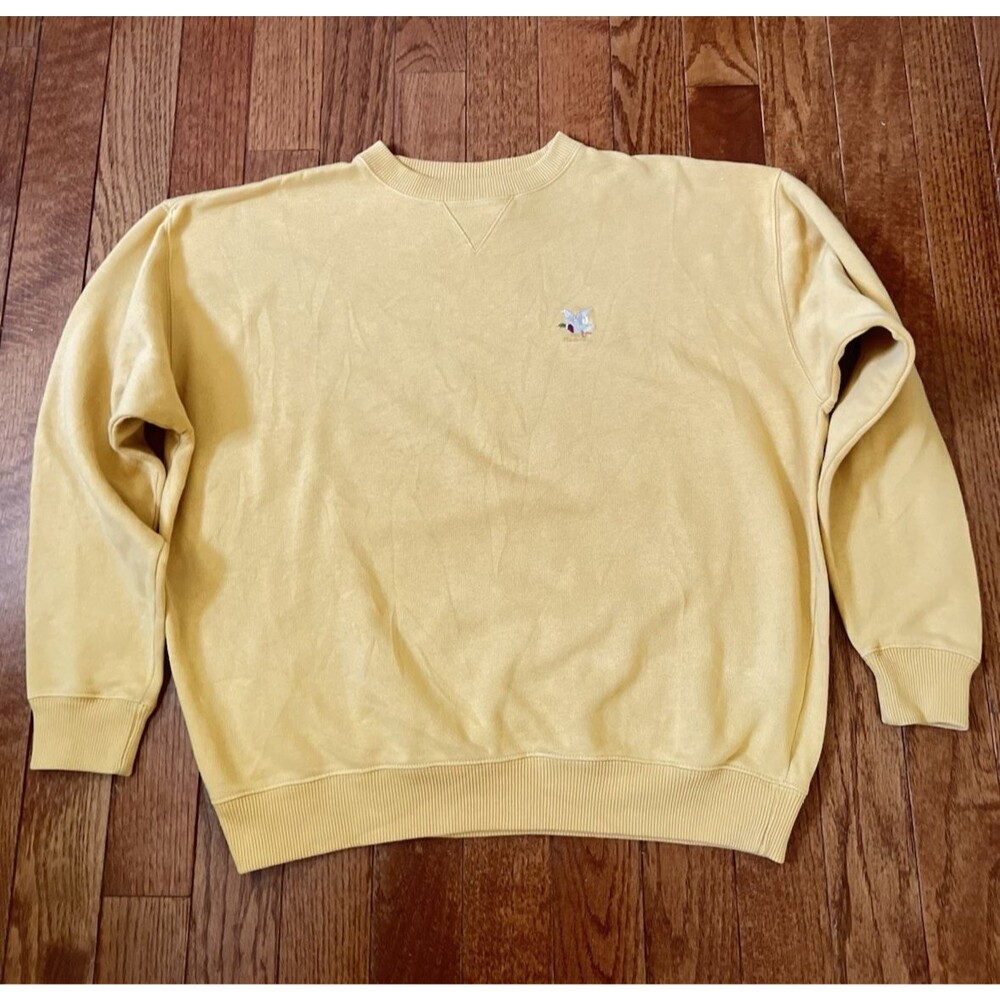 Chevignon Togs Unlimited Crewneck Sweatshirt Vintage 90s Streetwear Yellow 2XL